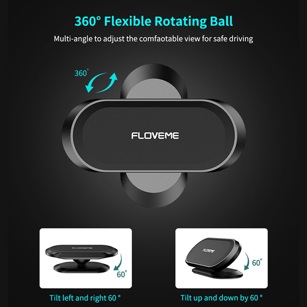 Magnetic phone holder Navigation bracket for car Dashboard Mini Strip Shape Stand 360° rotation Magnet GPS Car Mount for iphone