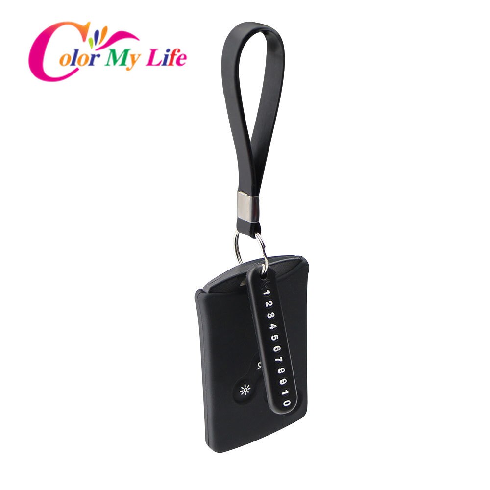 Silicone Key Cover Case Car Key Chain Phone Number Keychain for Renault Duster Sandero Captur Twingo Clio Megane Scenic Koleos