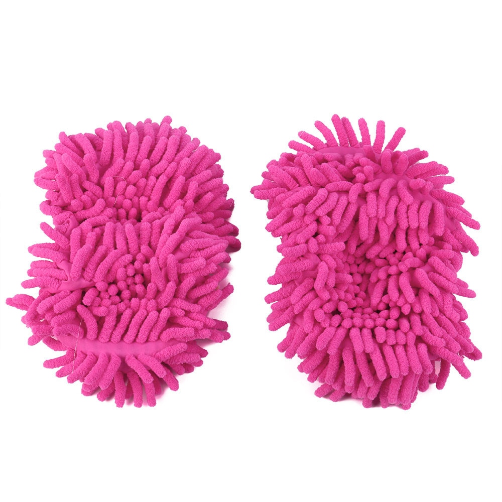 2 uds., mopa para el polvo a la , zapatilla para el hogar, limpiador, pie para el polvo, pie, microfibra, chenilla, funda para zapatos # T2