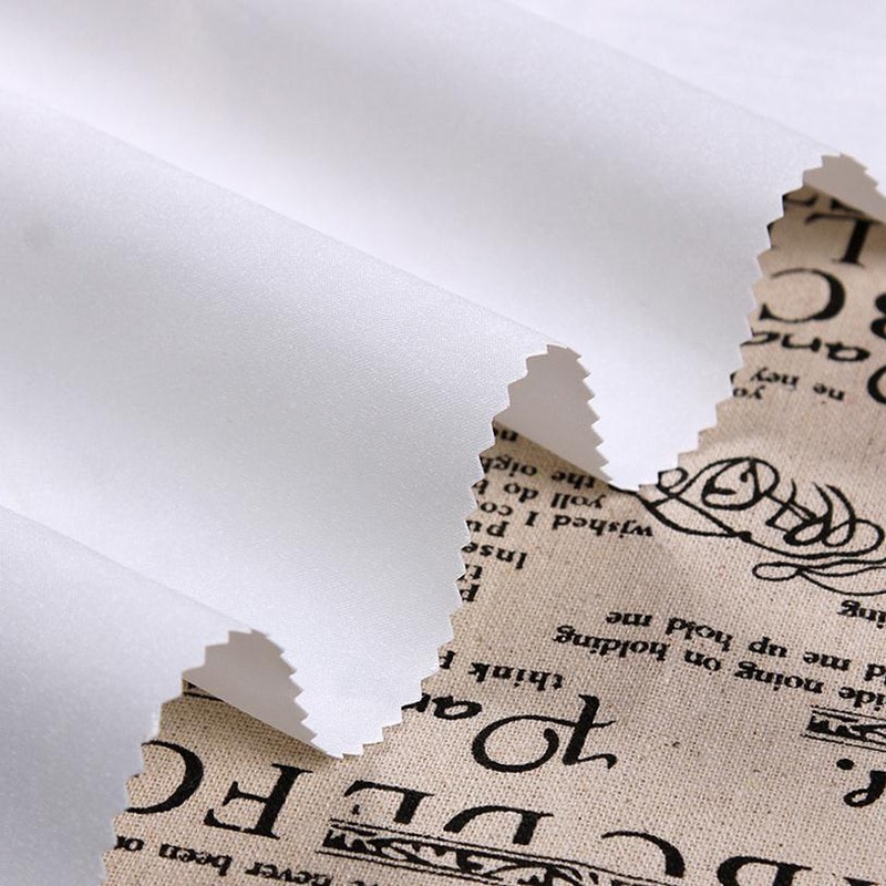 White Color 100% Polyester Bridal Satin Fabric Shiny Soft Smooth Thick