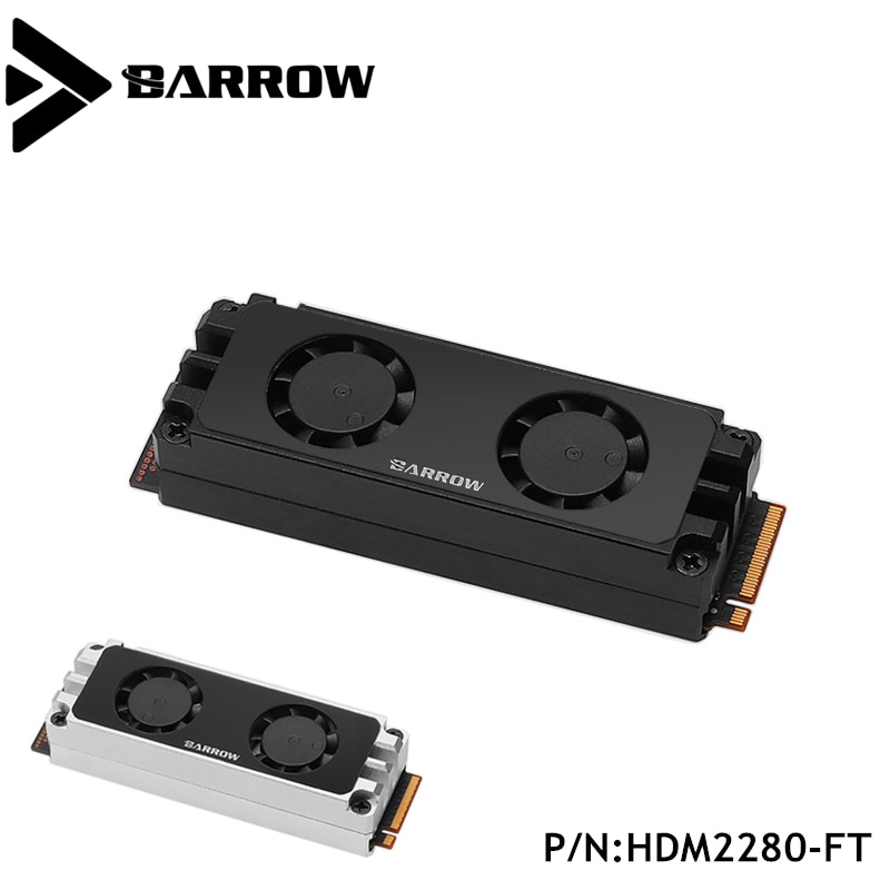 Compatible PCIE SATA 22110 2280 M.2 hard drive dual fan heat sink Air-cooled memory radiator Minifan Silicone grease thermal pad