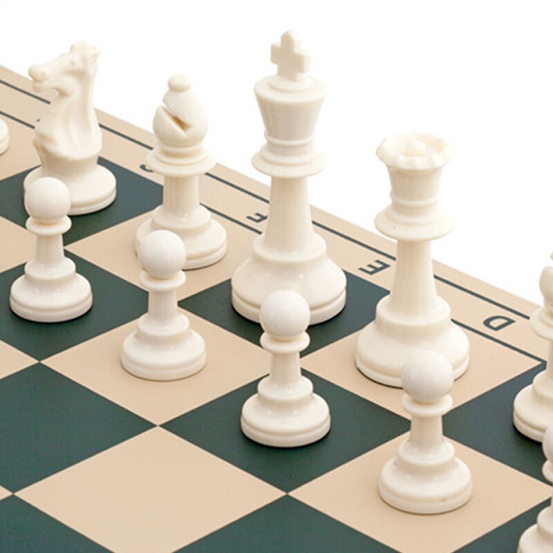 Jusenda Chess Set 32 Wooden Chess Pieces With Board 77/97mm Classic Ajedrez Portable Travel Game For Kids Adult Toy