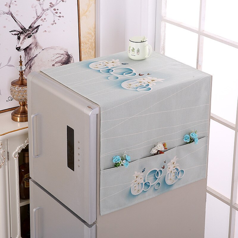 Refrigerator cover open the door refrigerator cover single door dust cover household shade cloth washing machine cover