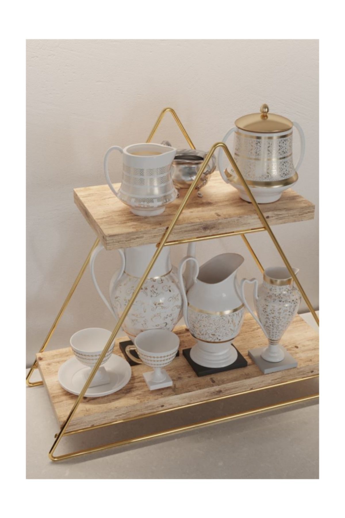 Estante de servicio de mesa triangular, regulador decorativo para cocina y baño