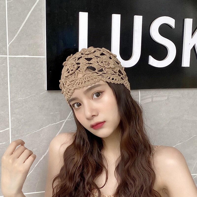 Neymar Gorras Vader Hoed Handleiding Weven Breien Hollow Out Thin Cap Ademende Hoed Nat Tulband Baotou Motorkap Leeftijd seizoen