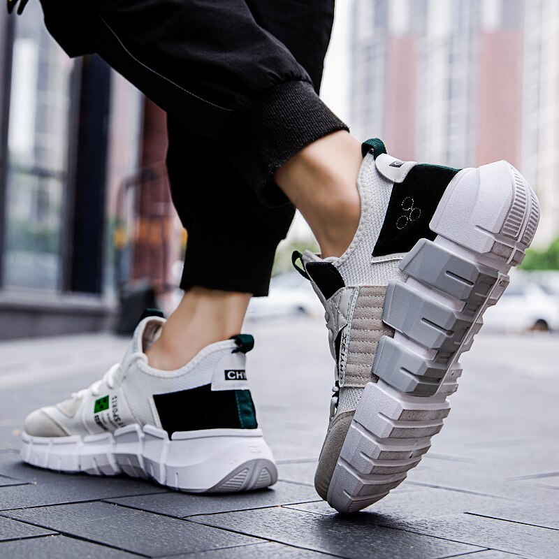 Basket Homme nouveaux hommes Tennis chaussures respirant épais baskets Fitness Sport mâle Air maille chaussures Tenis Masculino