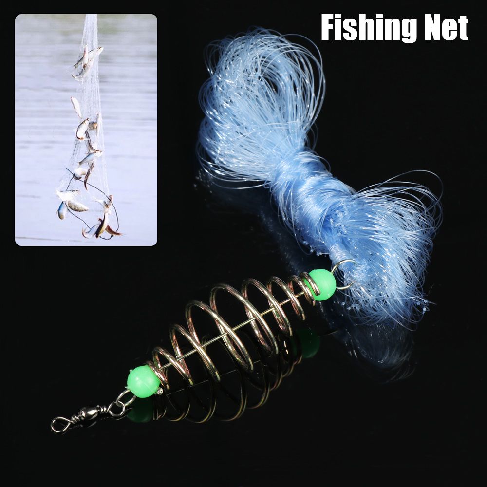 11Size Fishing Net Trap Mesh Luminous Bead Netting Sea Fish Net Fishing Traps Net Tackle Fishing Accessories