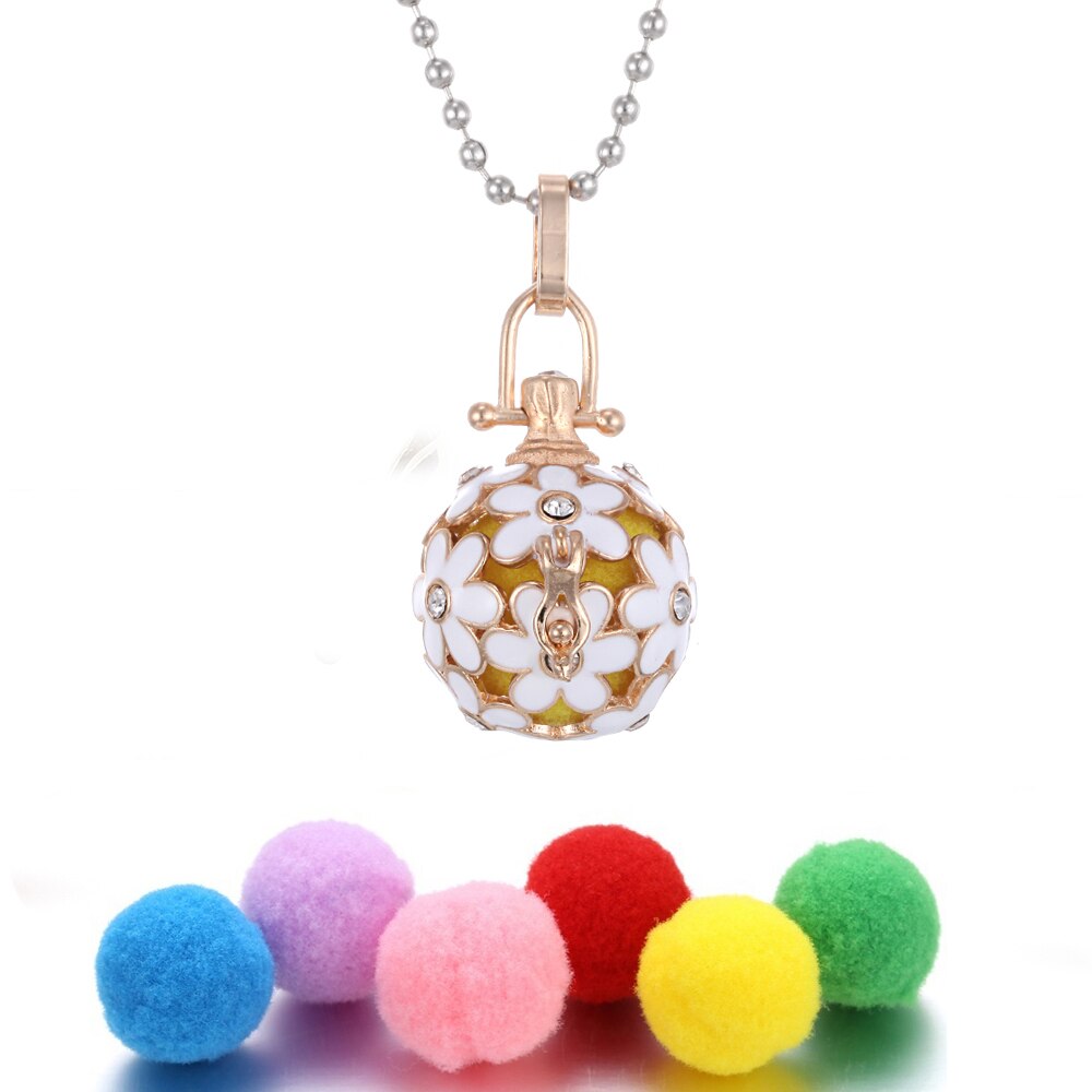 Aromatherapie Ketting Auto Parfum Hanger Zonnebloem Medaillon Hanger voor Essentiële Olie Diffuser Parfum Aroma Diffuser Ketting: 8