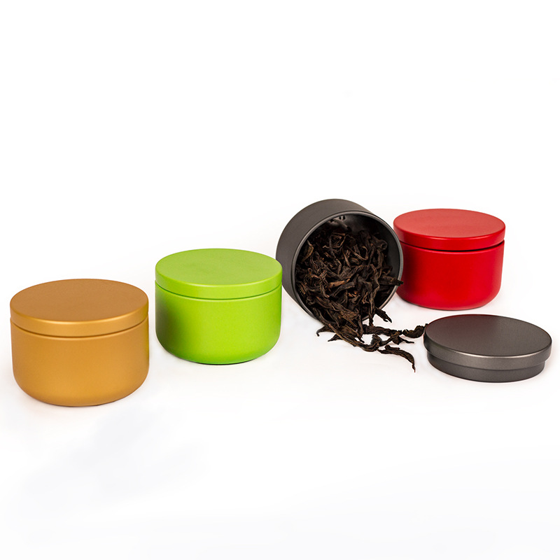 Draagbare mini 10g kleine bubbelafdichting metalen theeblik blik ronde rek kaarsblik keukenbussen snoeppot thee koffie suiker