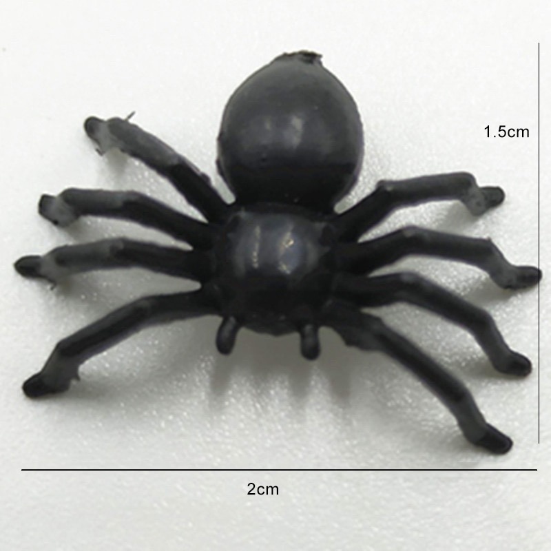 20/50pz di Halloween Decorativo Ragni incandescenza in buio Nero di Plastica ragno Giocattoli Halloween scherzo Realistico Puntelli NSV775