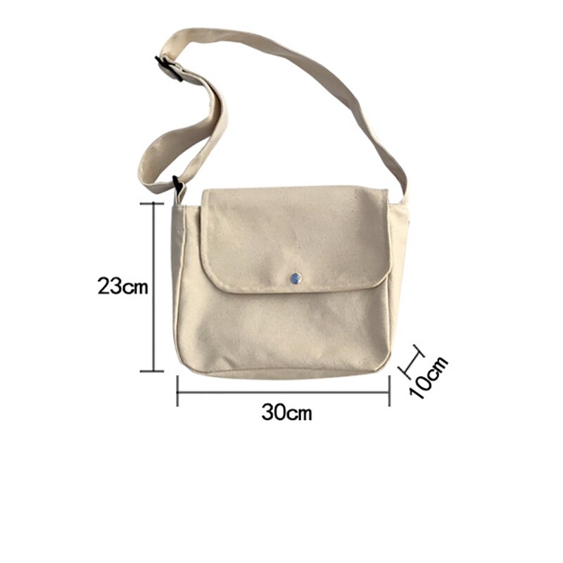 Borsa a tracolla in tela semplice da donna regolabile borsa a tracolla pura da donna borse a tracolla Casual borse da scuola per ragazze