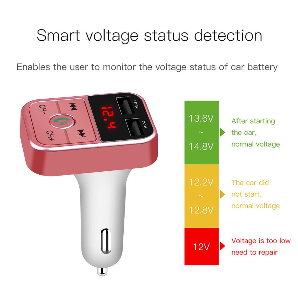 Kebidu Draadloze Bluetooth Telefoon Oplader FM LCD MP3 Speler Zender USB Car Charger 2.1A Auto-accessoires Handsfree Car Kit
