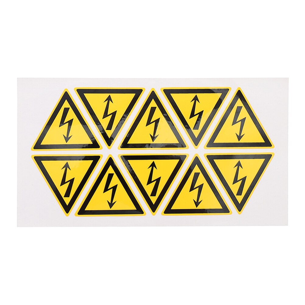 10Pcs Warning Label Warning Sticker Electric Shocks Warning Sign Electric Shocks Warning Sticker