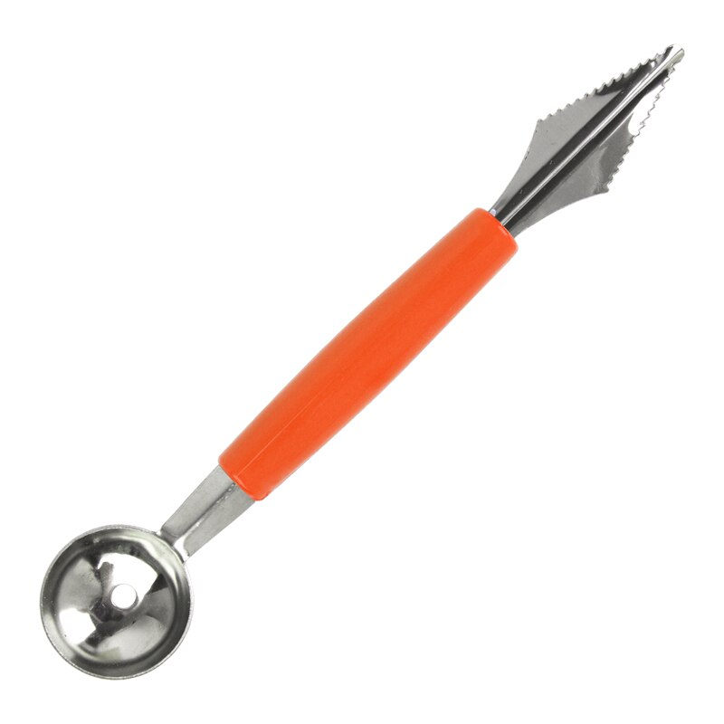 Couteau à découper les fruits multifonction, boule à glace, boule à creuser, cuillère à boule, boule à balles, cuisine bricolage plats froids, outils Gadgets: Orange
