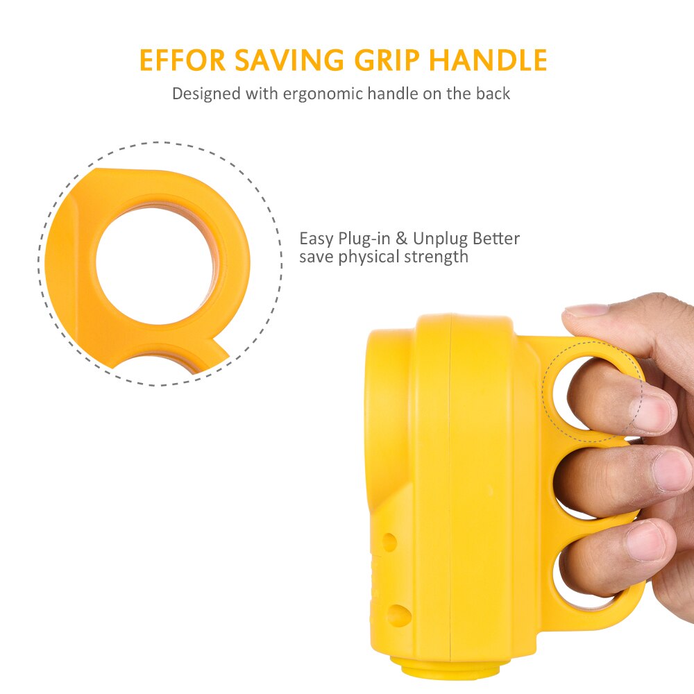 MICTUNING 125/250V 50Amp Heavy Duty RV Female Power Replacement Receptacle Plug with Ergonomic Grip Handle 50A RV Female Socket