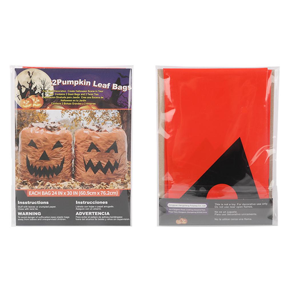 Gresskar blad poser halloween butikk dekorative gresskar plen poser til utendørs hage dekor stor kapasitet lys farge nyere