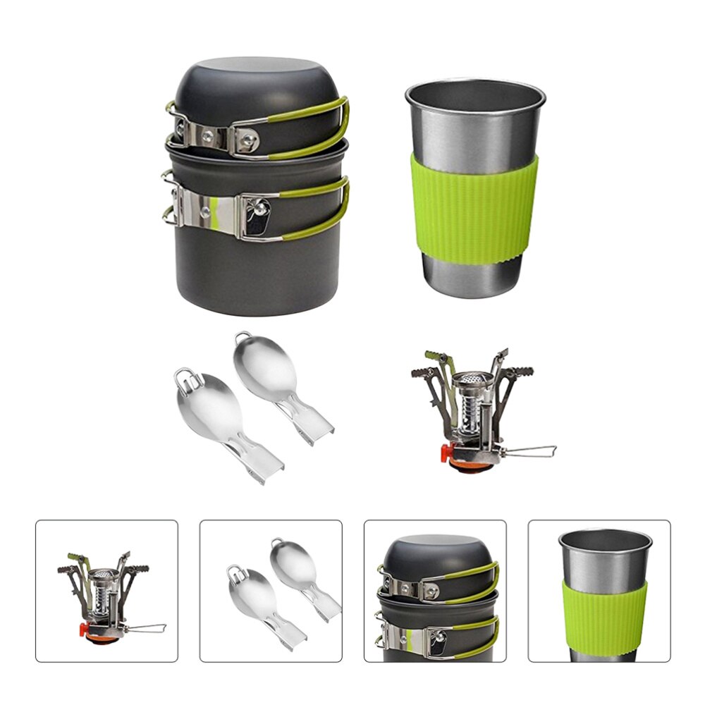 1 Set Outdoor Picnic Cooking Utensils Camping Cookware Portable Cutlery: Default Title