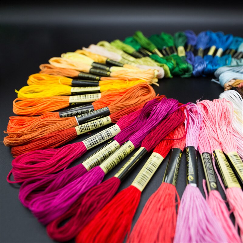 50/100 Colors Cross Stitch Sewing Thread Set Embroidery Craft DIY Knitting Skein Kits
