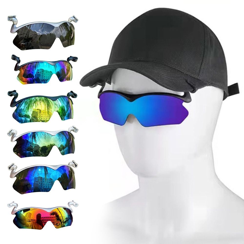 Adjustable Clip Cap Sports Sunglasses Flip-Up Cover UV Protection Polarized Sunglasses Clip On Hat Cycling Goggles