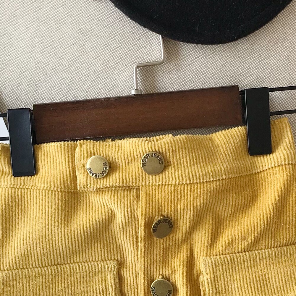 Flickor söta fickkjol paket höftkjol vårvinter kort kjol festkjol härliga småbarnskläder