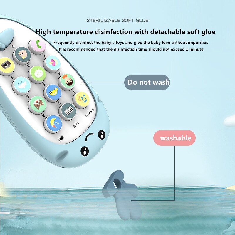 Musica per bambini cellulare giocattolo femmina bambino Telefono ragazzo bambino bambino simulazione mordere puzzle educazione precoce