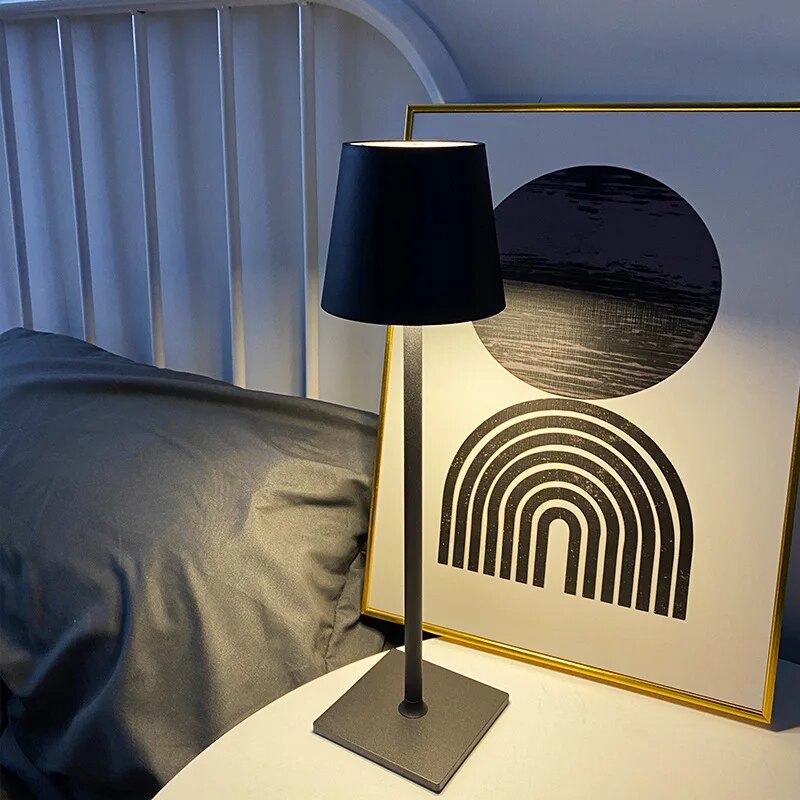 Lampada da tavolo per protezione degli occhi a LED a 3 temperature di colore, regolazione continua, controllo touch, pastella ricaricabile per sala da pranzo/soggiorno