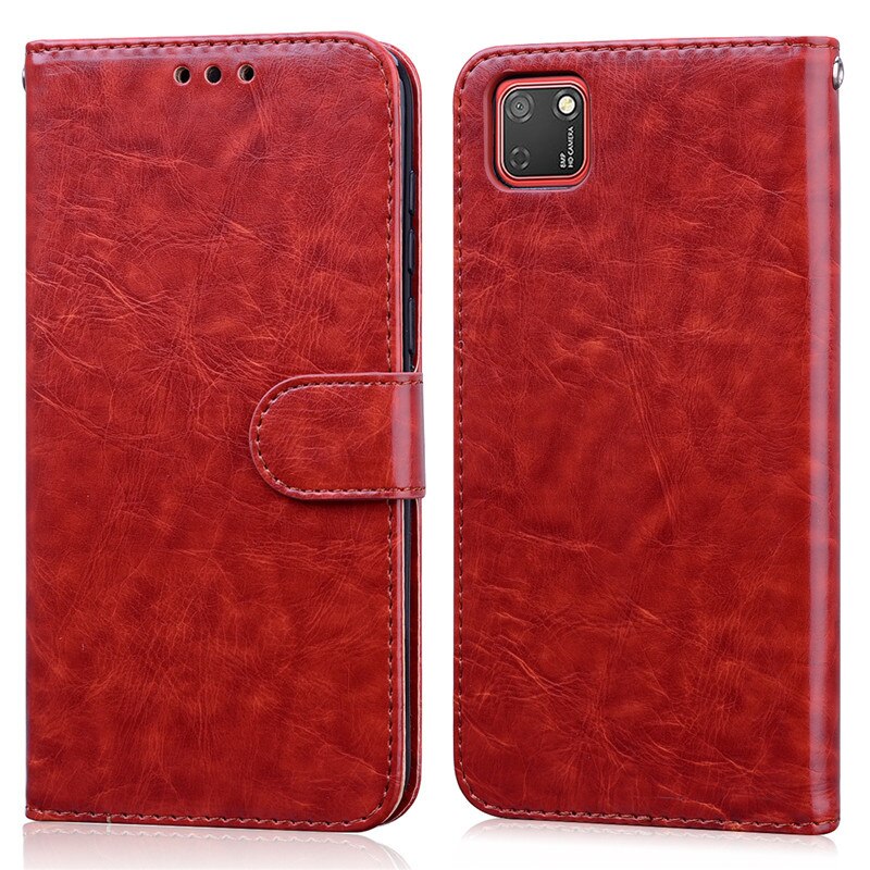 per Huawei Y5p custodia portafoglio coperchio custodia in pelle Flip retrò per Huawei Y5p custodia per telefono sottile Fundas per Huawei Y5P custodia magnetica in Tpu: marrone