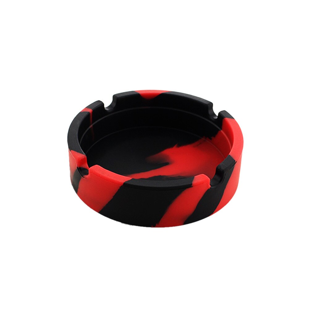 Silicone Ashtray Premium Silicone Rubber High Temperature Heat Resistant Round Ashtray: Red 