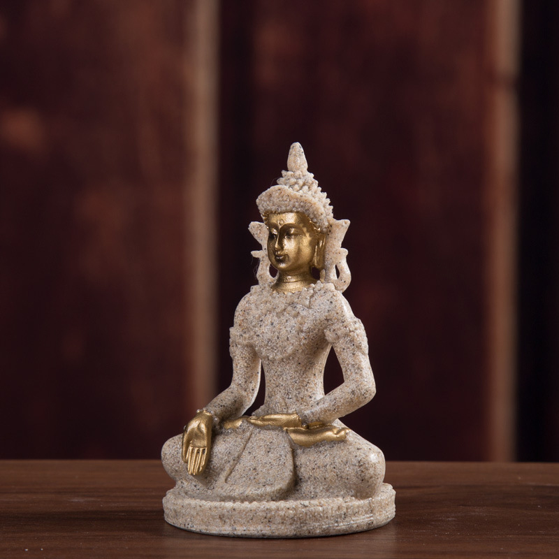 Fengshui Unieke Boeddha Figuur Thailand Sculptuur Boeddhisme Standbeeld Hars Geluk Boeddha Home Decoratie Accessoires