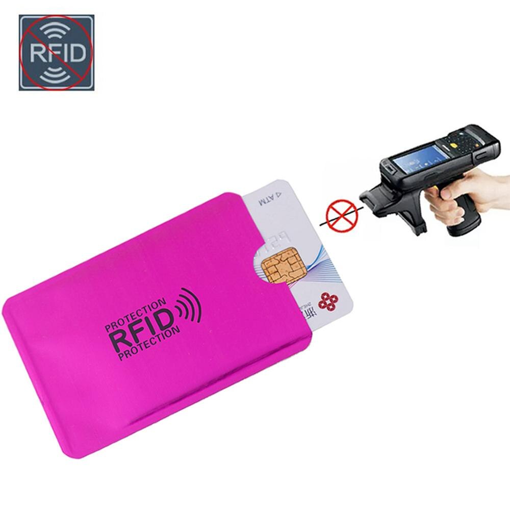 1-10Pcs Anti Rfid Reader Lock Wallet Locking Credit Id Card Holder Bank Protective Aluminum Metal Card Case Support NFC 6.2*9.2