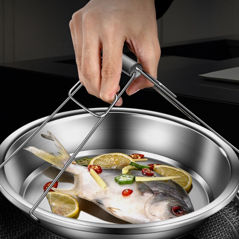 4Pcs 304 Stainless Steel Dinner Plates Kitchen Restaurant Tray Round Dessert Cake Snack Dishes Food Storage Plate
