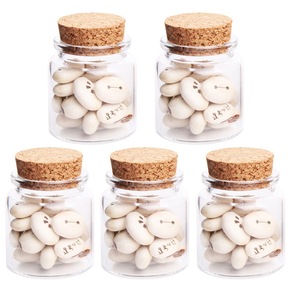 Bouteilles en verre vide stockage d'échantillon | 2 pièces/5 pièces/10 pièces/20 pièces 47*50MM 50ML bouteille de souhait, bouteilles vides, bricolage décoration