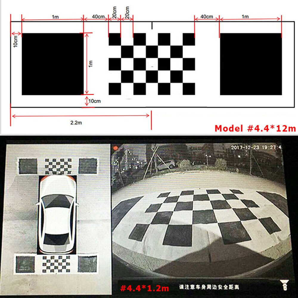 2D/3D Universal Calibration Cloth Special for 360 Degree Surround 2D Bird View System Easy Inatll Debugging Clothes