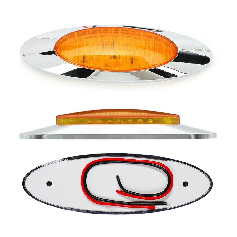 8PCS Side Marker Lights 16 LED Trailer Light Amber Clearance LED Lights 12 v Turn Signal Truck Light LED Marker Side Lights