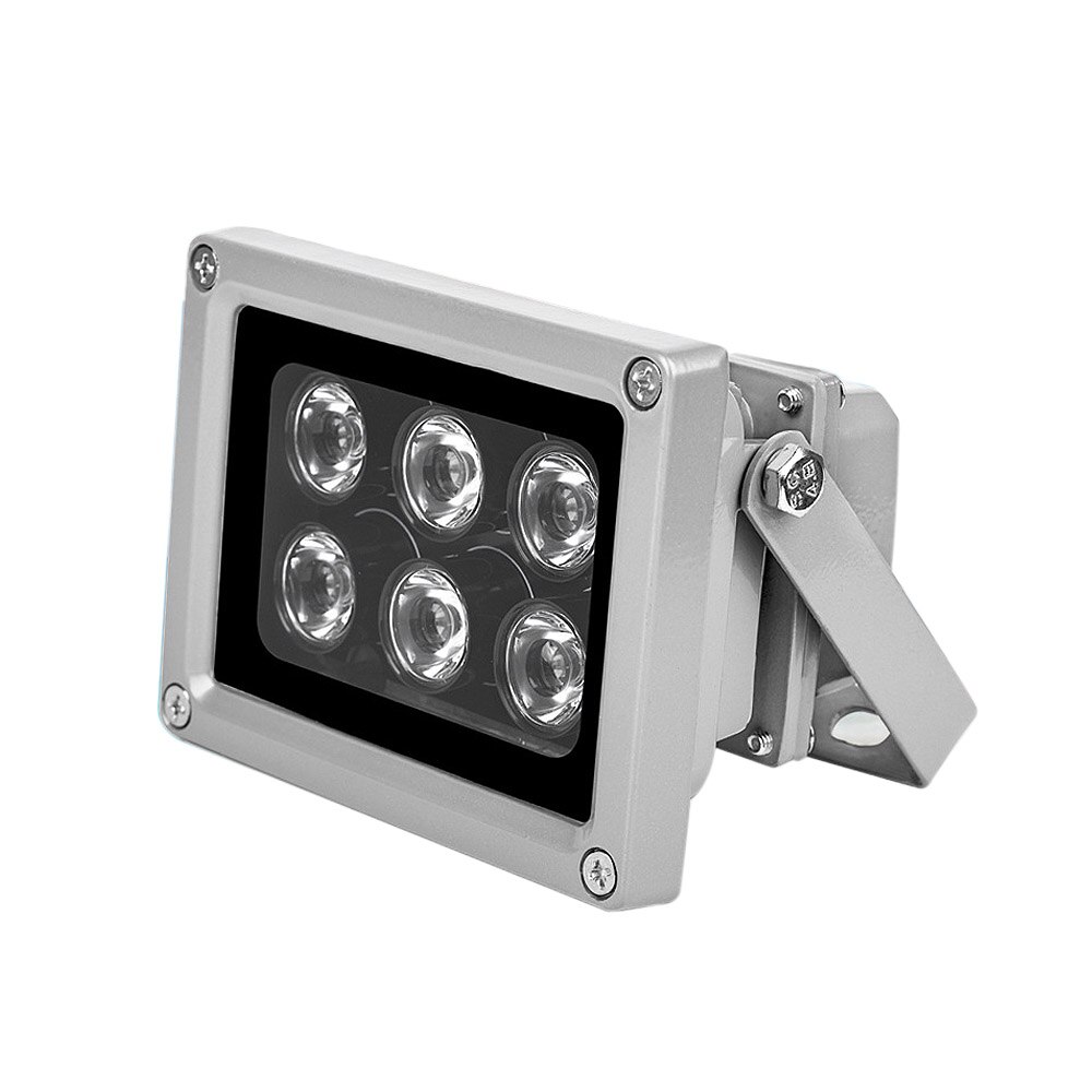 Lumière LED pour caméra de vidéosurveillance, distance IR 60m, 6 pièces, illuminateurs infrarouges, étanche, Vision nocturne, lumière de remplissage pour caméra CCTV