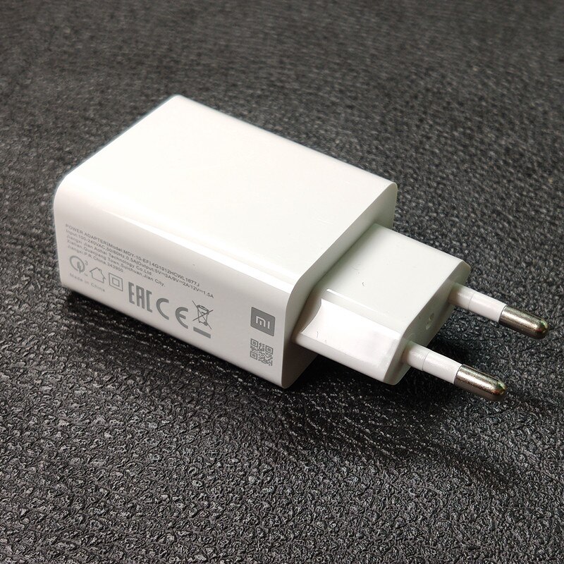 Originele xiaomi snellader  qc 3.0 snellaadstroomadapter usb-c-kabel voor 9t  a2 a3 9 se 18w 3 8 7