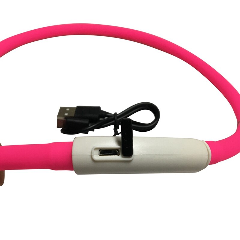 USB Rechargeable Flashing Night Dog Collars Luminous Pet Collar LED Light USB Dog Collar Glowing Teddy Flash Collar Pet 1