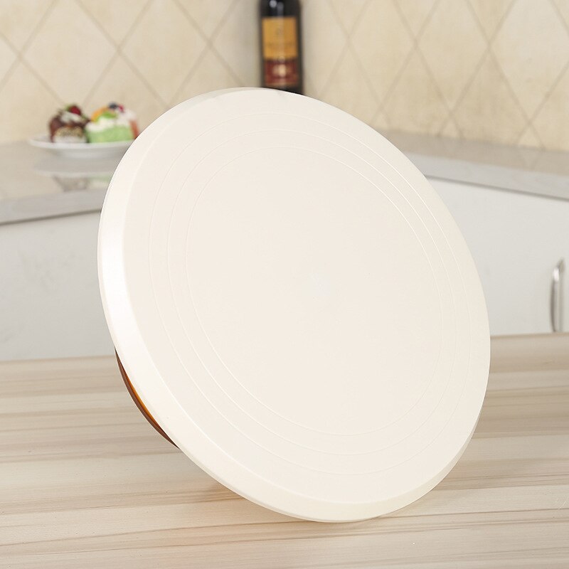 Plastic Cake Turntable Rotating Non-slip 12 Inch Birthday Cake Stand Baking Decoration Round Base For Kitchen Baking Tools
