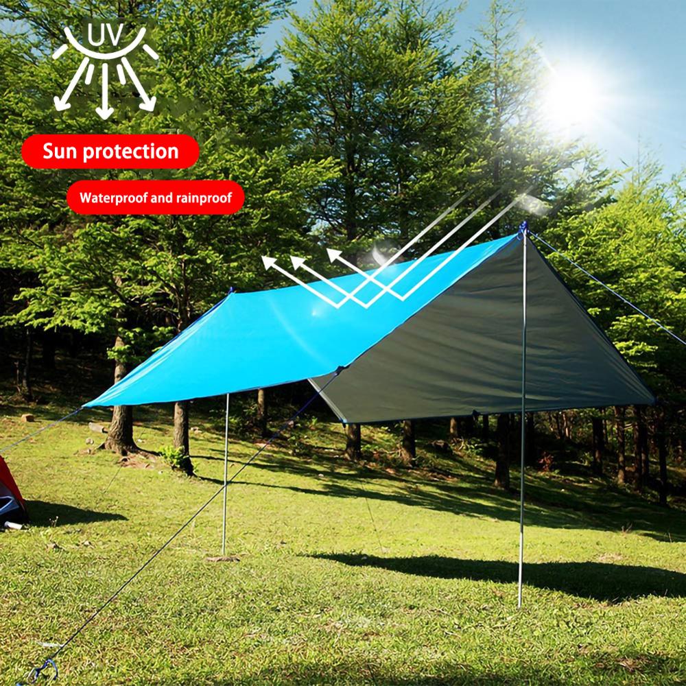 Toldo para lluvia portátil ultraligero al aire libre ultraligero toldo colgante tienda funcional Multi-tienda plegable impermeable a prueba de UV