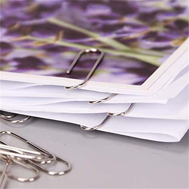 Mini Clips de papel de Metal para oficina, Clip Simple y sencillo, suministros de papelería escolar, organizador de accesorios, 50 unidad/bolsa