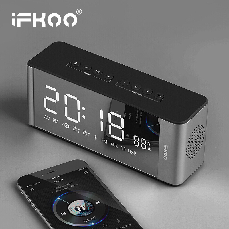 IFKOO D3 Mini Altavoz Bluetooth despertador teléfono inalámbrico ordenador portátil LED espejo coche USB portátil Subwoofer