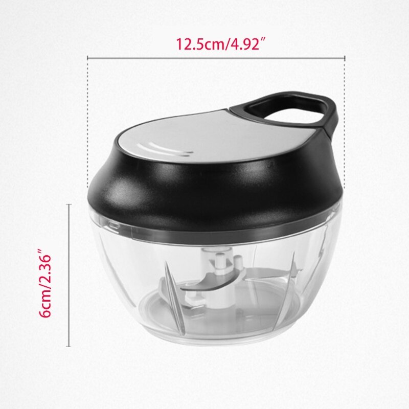 Manual Food Chopper HandHeld Vegetable Blender Mincer Mixer Processor Meat Grind L5YE