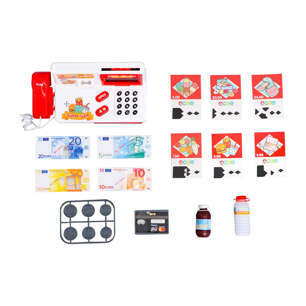 Caja Registradora de juguete de supermercado para niños, juego de simulación, juguetes de inteligencia para aprendizaje y educación
