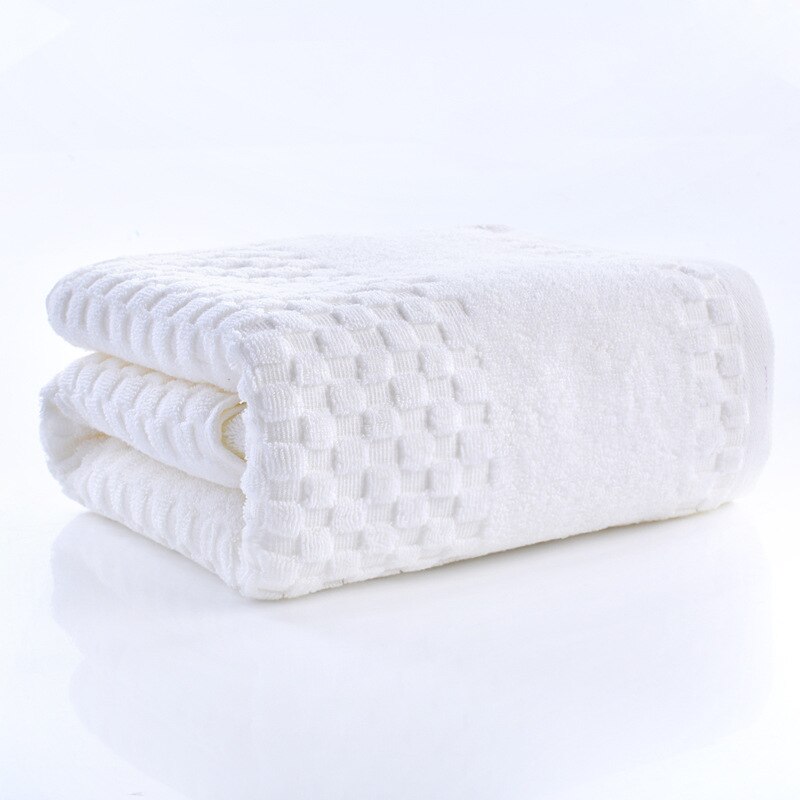 Toalla gruesa hogar Baño Set Hotel para adultos niños Badhanddoek Gran toalla de ducha de baño de algodón Toalha de banho servilleette de bain: Blanco / 3pcs (2pcs S. 1pc L)