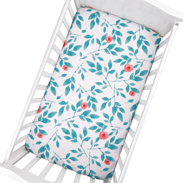 130CM*70CM Newborn Baby Fitted Crib Sheets Printed Bed Sheet For Children Mattress Cover Protector Cartoon Sheets: GLLC0004-1