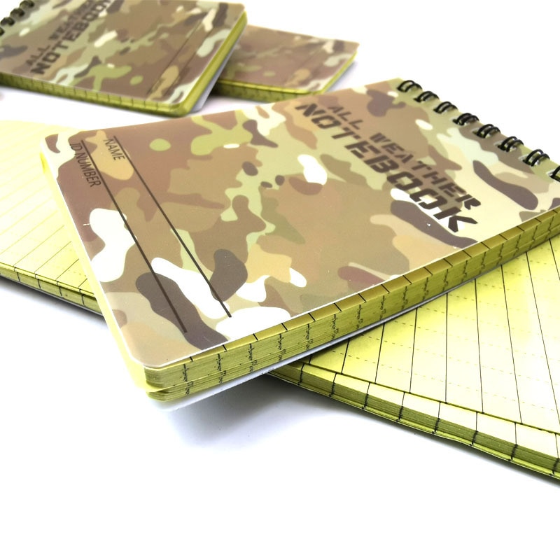 Outdoor waterproof pad this camouflage PVC waterproof notebook all-weather rain proof outdoor notepad coil book ежедневник agend