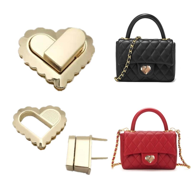 8 Styles Hardware Bag Lock Catch Handbag Snap Clasps Turn Twist Lock for Shoulder Bag Metal Buckle DIY Closure Locks Accessories