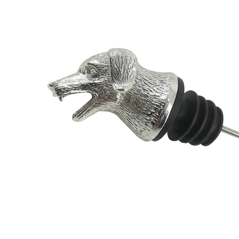Zinc Alloy Wine Pourer and Bottle Stopper Deer Stag Head Shape Red Pourer Wine Cap Pouring Party: dog