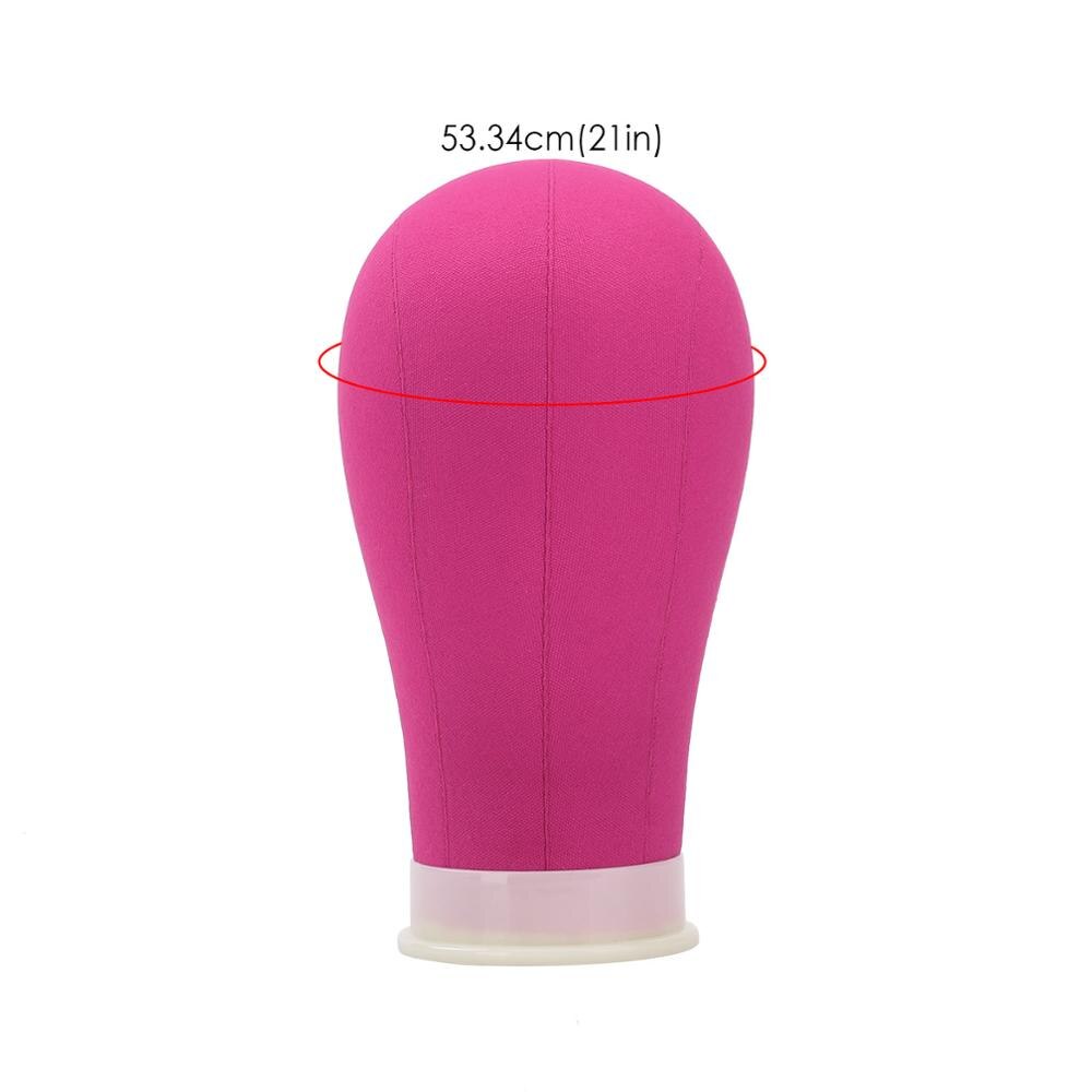 Ever land 21 pouces formation Mannequin tête toile bloc tête affichage style Mannequin Mannequin tête perruque support pour perruque affichage: 21inch Rose Red