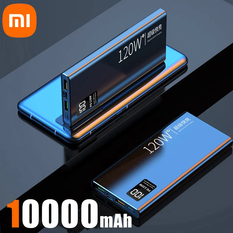 Xiaomi 120W Power Bank 50000mAh High Capacity Fast Charging Powerbank Portable Battery Charger For iPhone Samsung Huawei: WHITE
